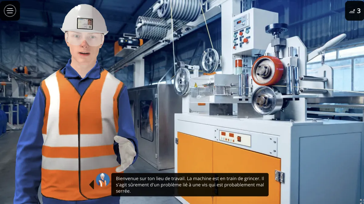Exemple de module en simulation 3D et gestion des émotions