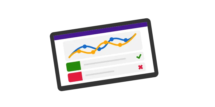 illustration d'un écran de smartphone avec un quiz Kahoot! vrai - faux.