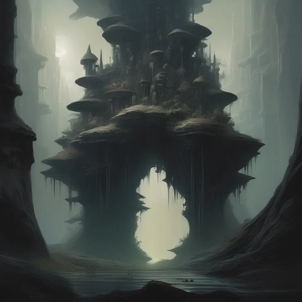 Az Árnyvilág sötét városa Narlindor világában, Thadies otthona, ahol torz sziklatornyok és baljós építmények emelkednek a ködös mélység fölé, a rémálmok és árnylények birodalmában.