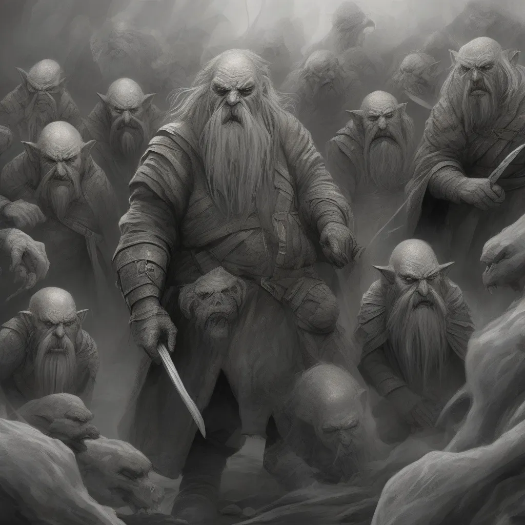 „Szürke törp faj – dögvész által torzult törp harcosok, ellenálló mutáns nép Ykarus fantasy világában”