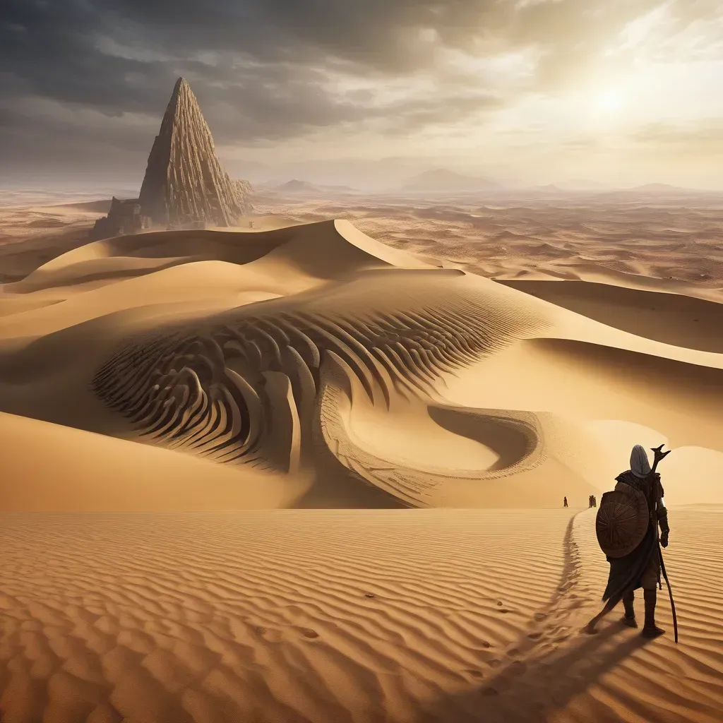 Shagras Dűnéi Narlindor világában, hatalmas sivatagi táj aranyhomok dűnékkel, ahol Shagras, az óriási homokféreg uralkodik a kegyetlen és könyörtelen vidéken.