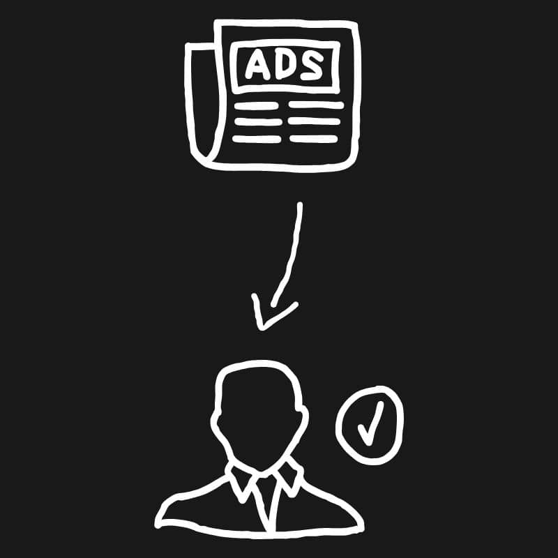 Illustration showing targeted Meta ad campaigns generating new patient bookings for dental clinics through the Verange Patient Flow System.