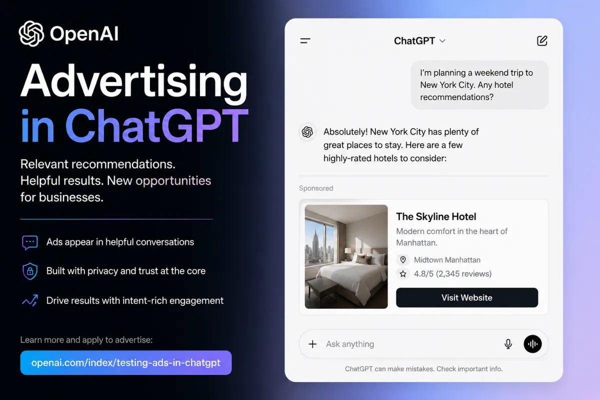 Sample of new Chat GPT ads
