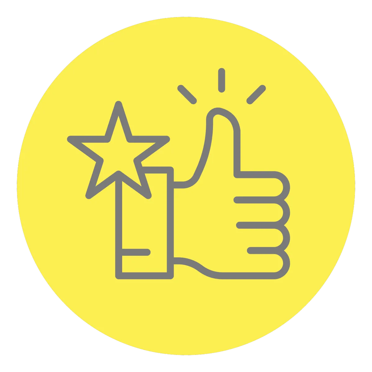 A hand giving a thumbs-up gesture, symbolizing approval or satisfaction.