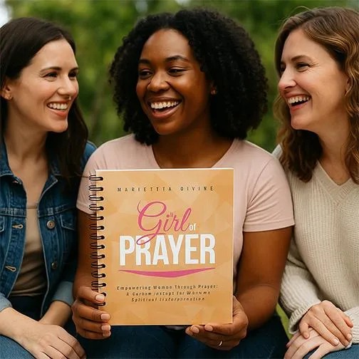 Women holding The Girl of Prayer Journal