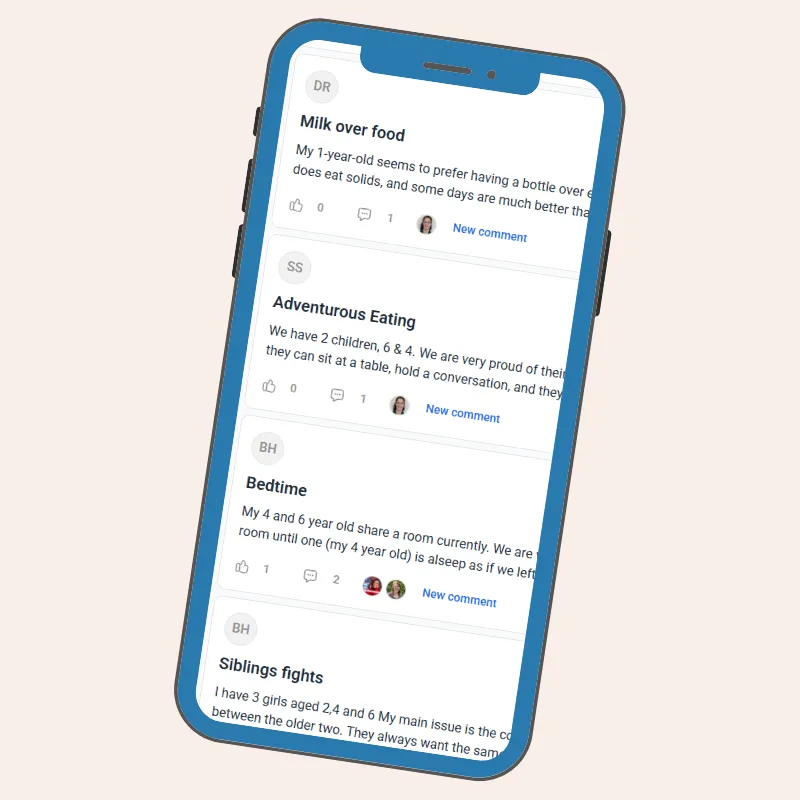 Image showing some of the community discussions inside the membership