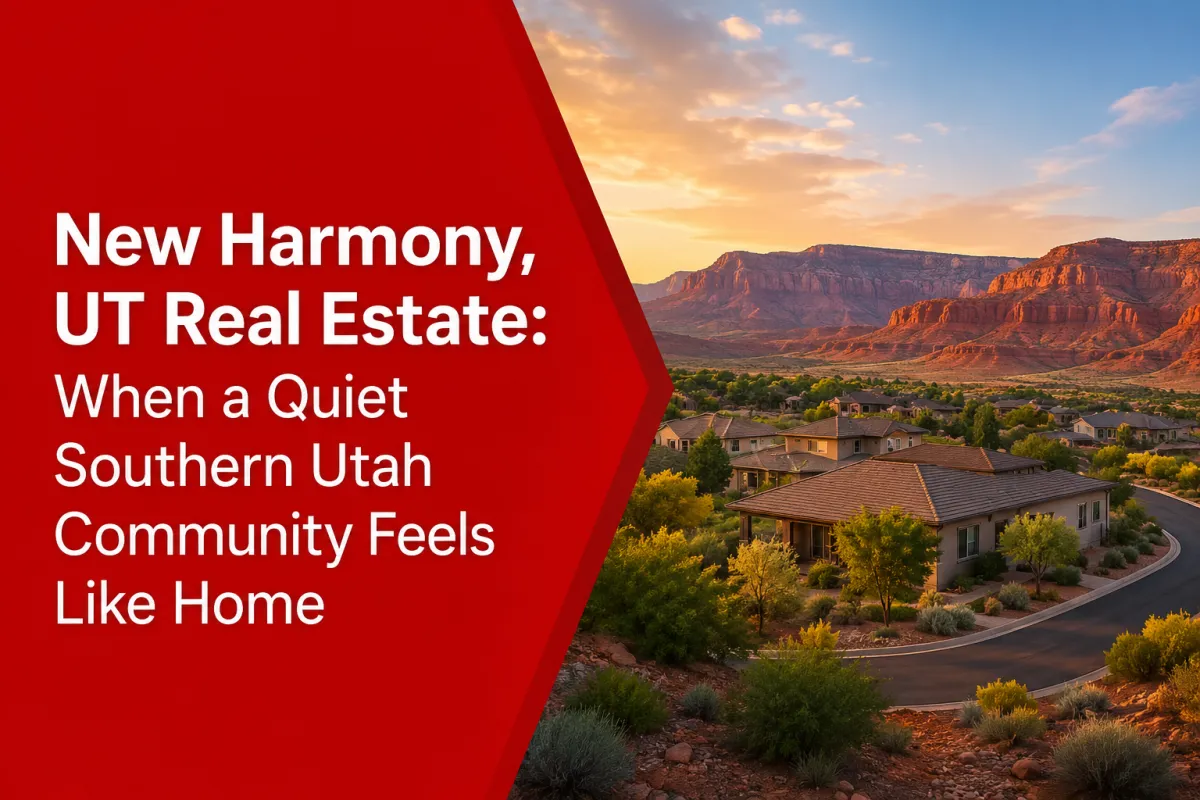 New Harmony Utah real estate homes surrounded by peaceful Southern Utah scenery