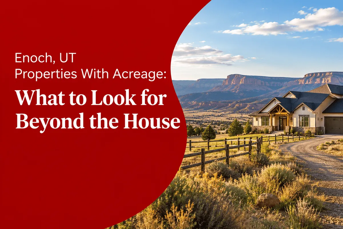 Enoch UT property with acreage and large outdoor space
