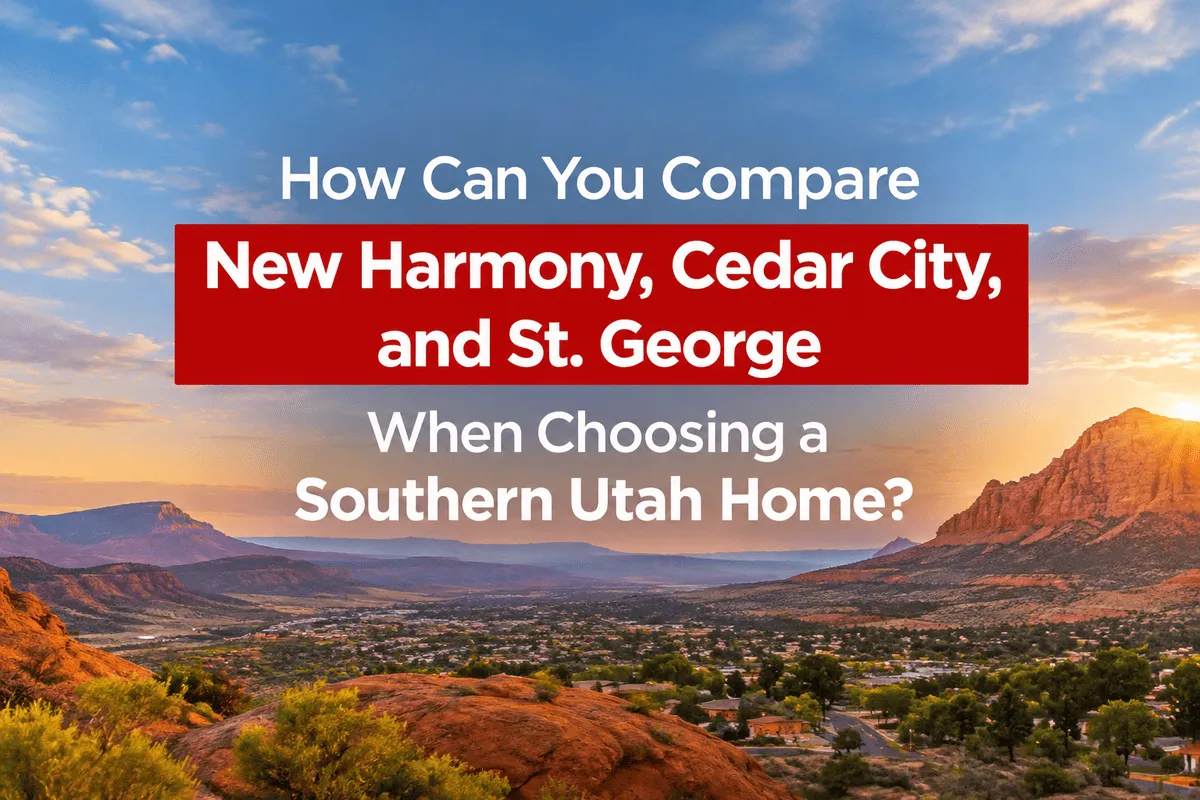 New Harmony Cedar City and St. George Southern Utah homes