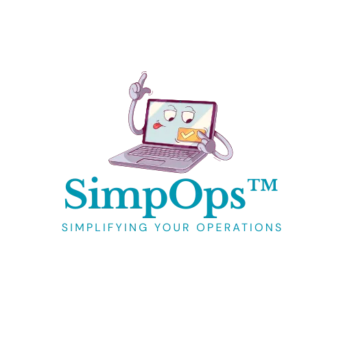 SimpOps™ - Business Logo and tagline, "Simplifying Your Operations" - is a calm growths system agency - We handle the systems that run your marketing and operations, so you don’t have to.