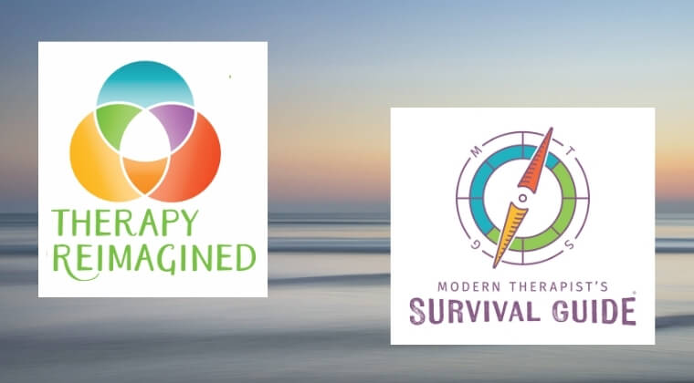 Logos for Therapy Reimagined and Modern Therapist's Survival Guide