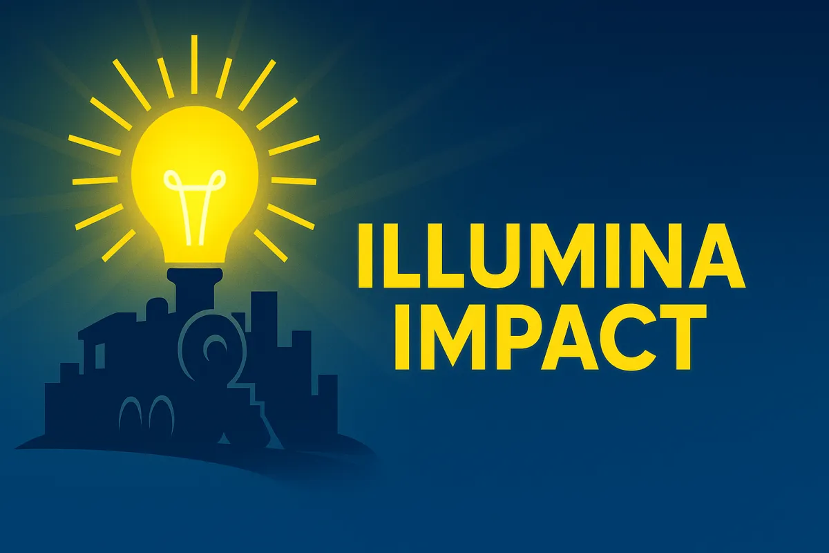 IlluminaImpact digital marketing agency logo with lightbulb and Pennsylvania cityscape