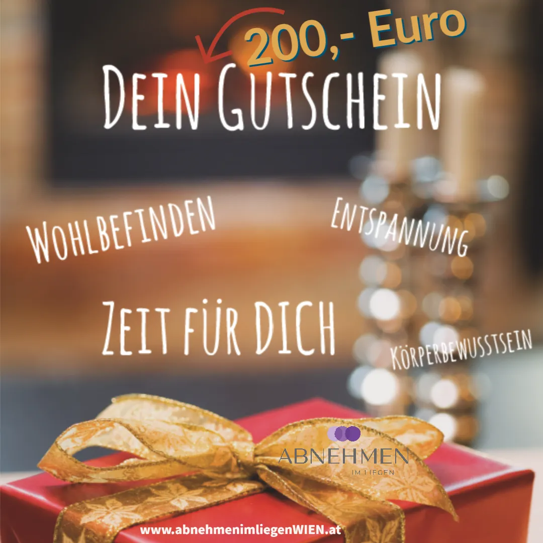 Christmas Weihnacht Gutschein Abnehmen im Liegen Wien