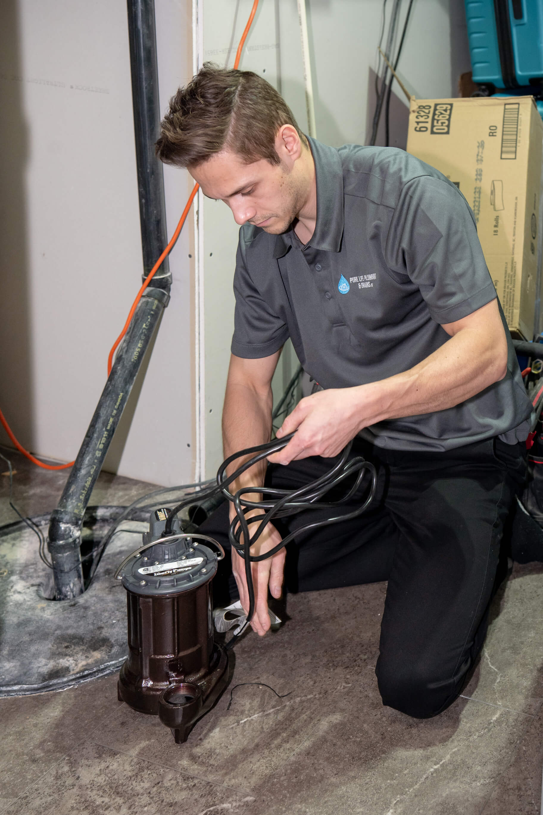 Pure Life Plumber Brantford clearing sewer drain