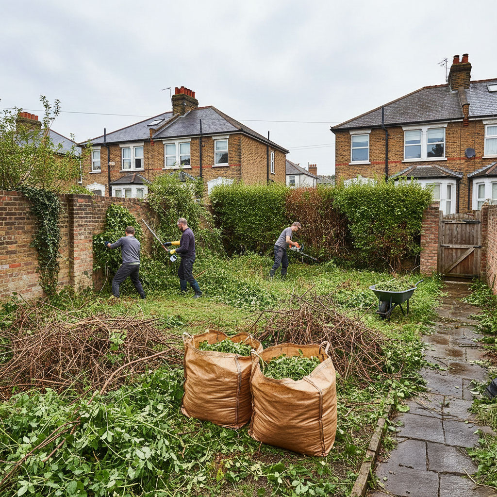 Garden clearance and green waste removal in London