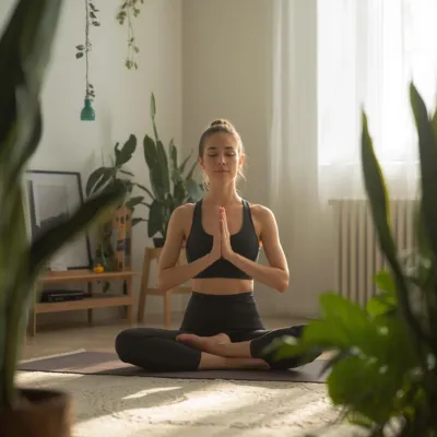 woman meditating