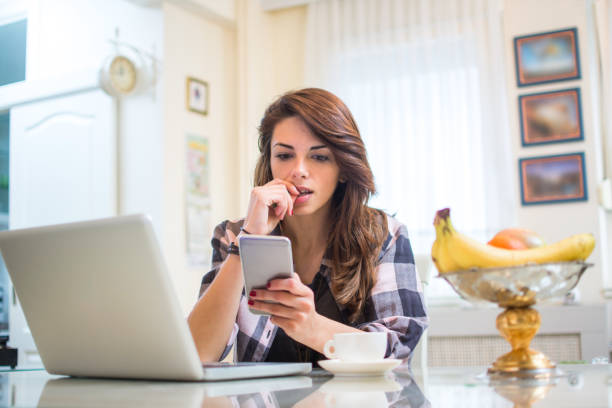 Peaceful moment of instant online registration on a tablet with herbal tea