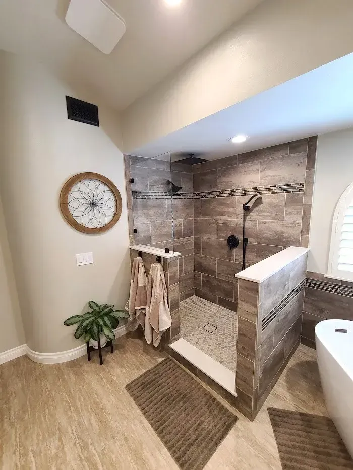 Finished bathroom remodel ADA accessible by Rabin General Construction