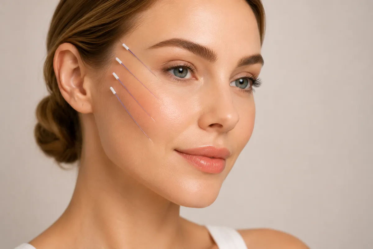 Before and after CO2 laser resurfacing treatment showing reduced acne scars and smoother skin texture.
