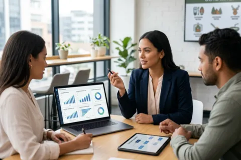 Stressed business owner struggling with low ROAS and declining sales before hiring amazon ppc agency and amazon ads management services