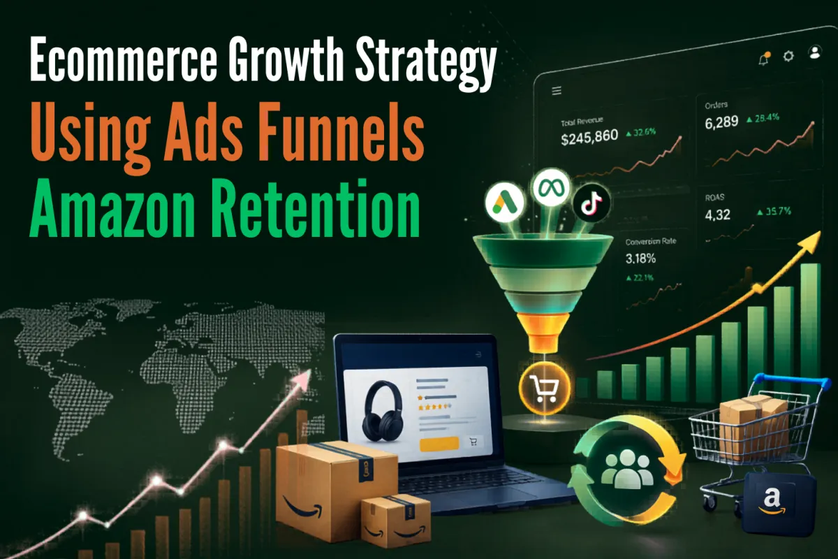 profitable ecommerce brand growth strategy using ads funnels Amazon and retention marketing