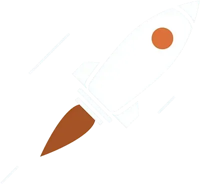 White rocket launching diagonally representing amazon advertising agency driving fast ecommerce growth agency results