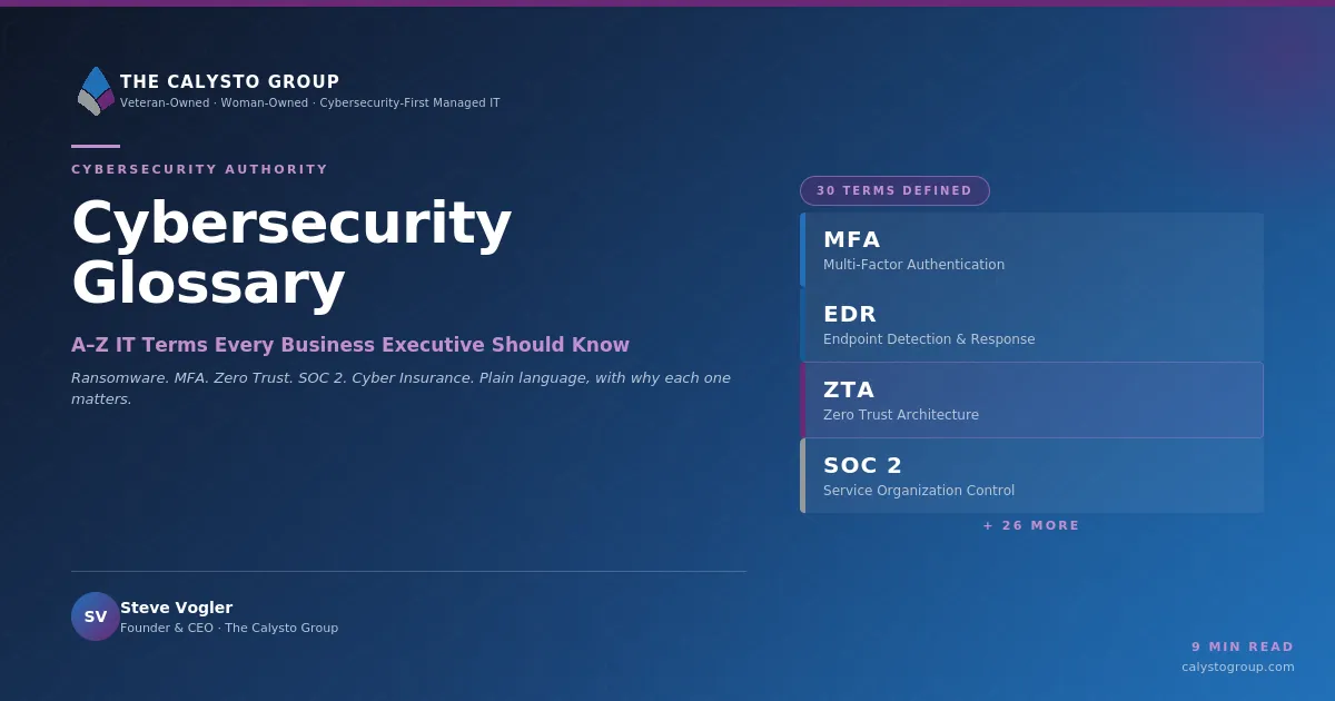 Cybersecurity Glossary: Essential IT Terms for Executives