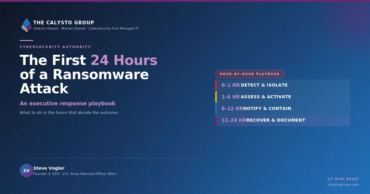 Ransomware Response: 24-Hour Executive Playbook
