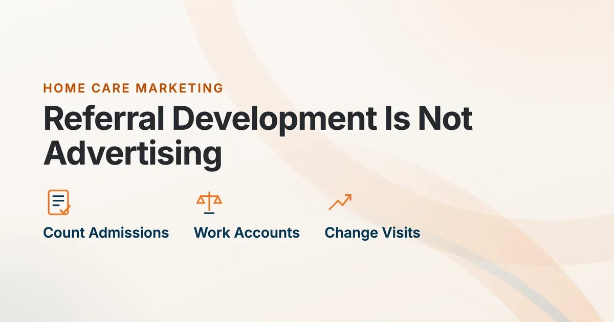 Graphic for home care and home health marketing support