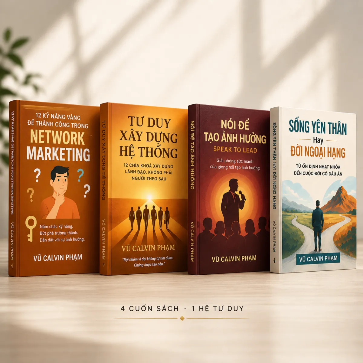 Bộ 4 sách của Vũ Calvin Phạm | 4 cuốn sách, 1 hệ tư duy