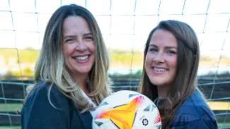 Rebecca and her daughter, Alli, who co-own Striker Sports & Social together.