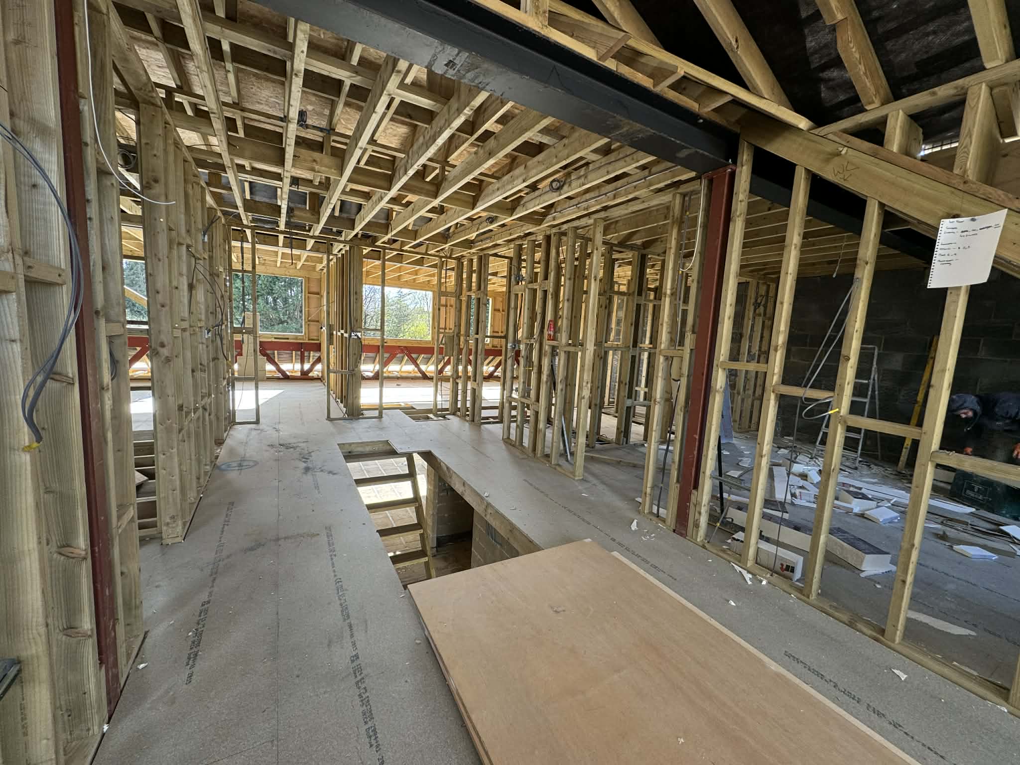Cabling inside a new build installation