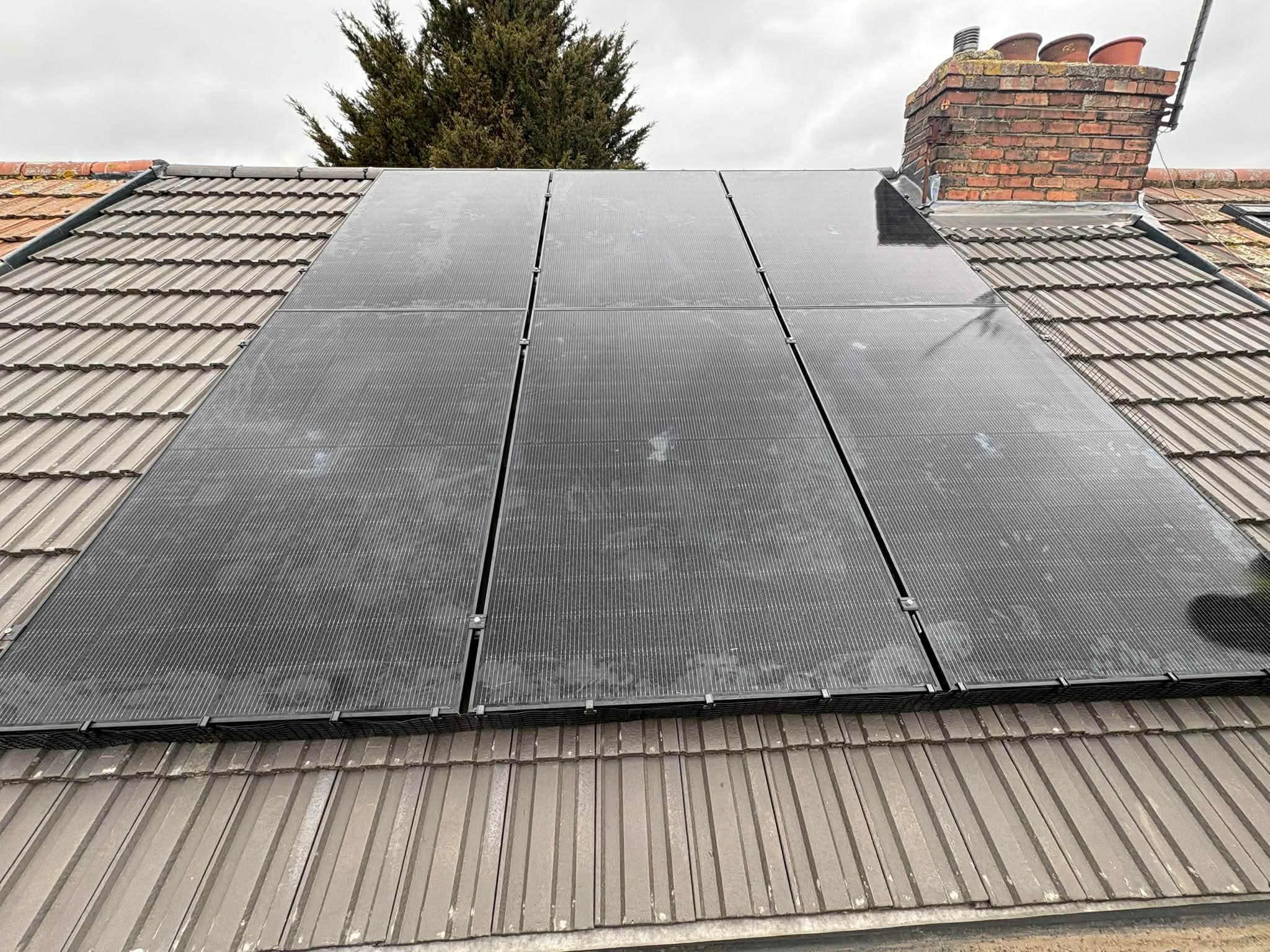 Solar panels on a roof