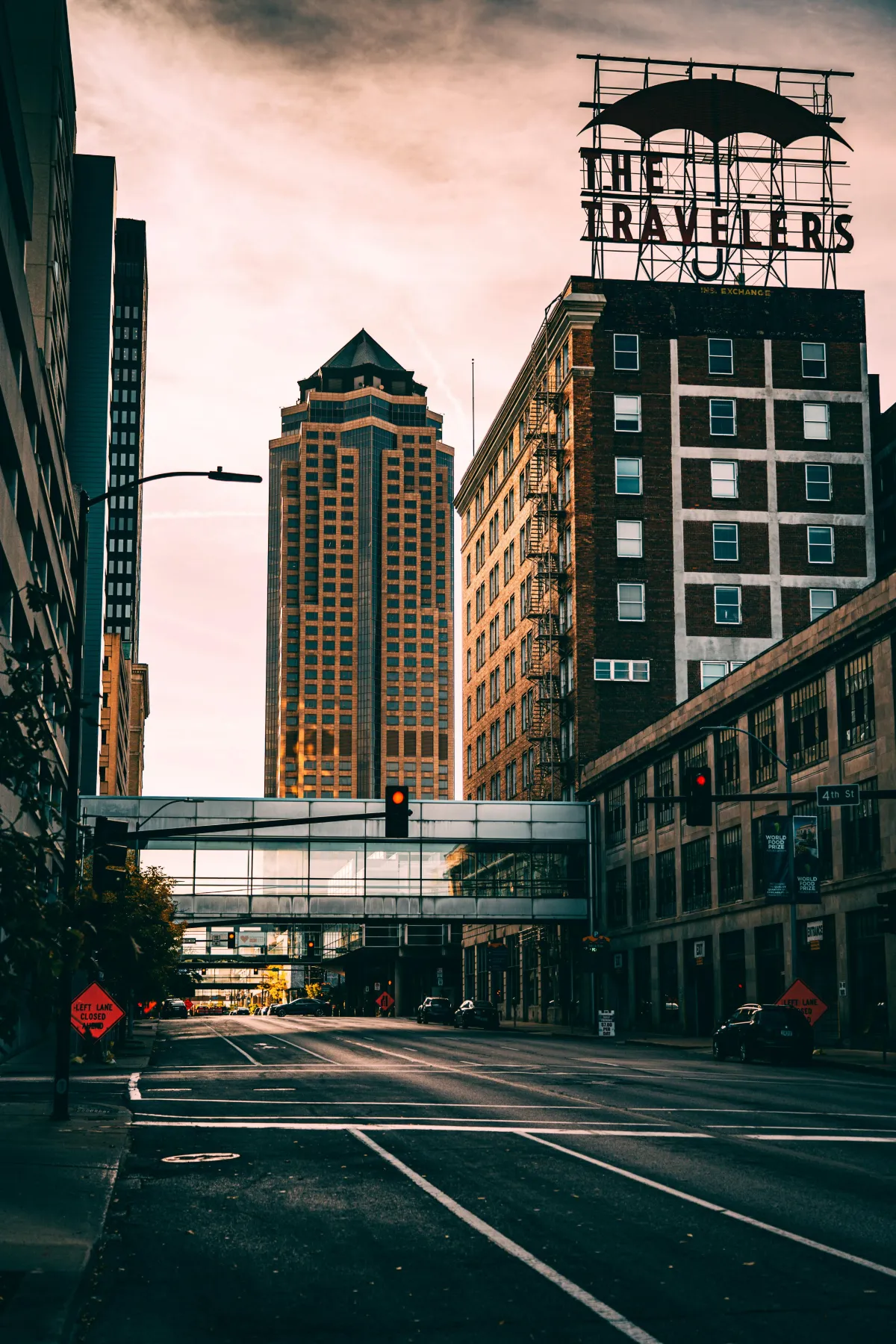 A picture of downtown Des Moines