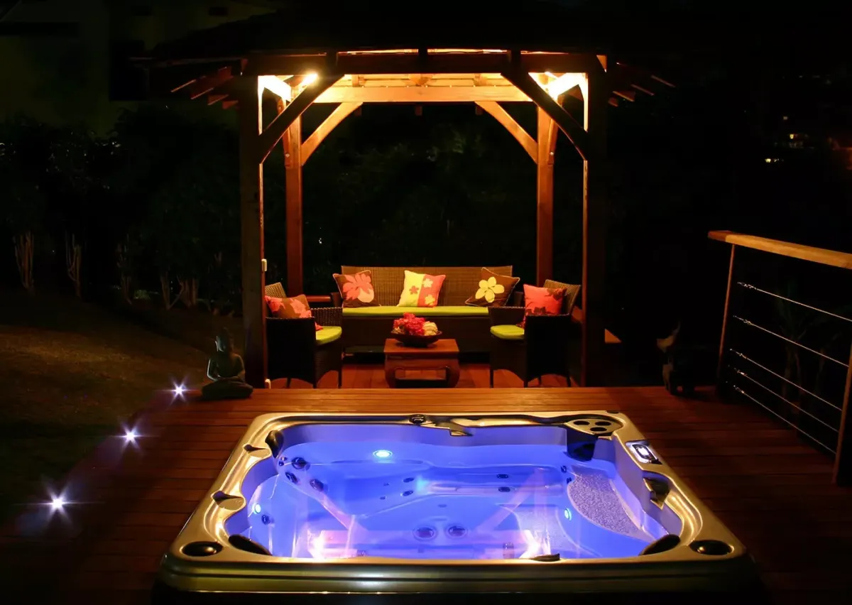 hydropool swim spa lifestyle outdoor