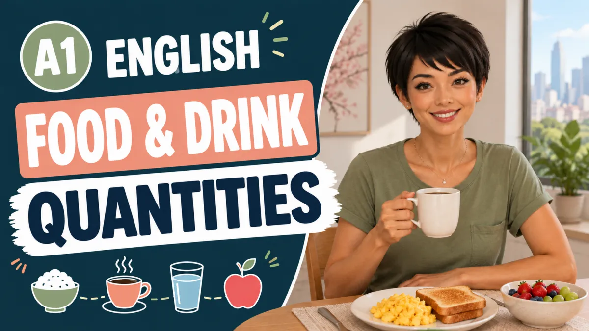 Talk about Food and Drink Quantities | A1 English Lesson