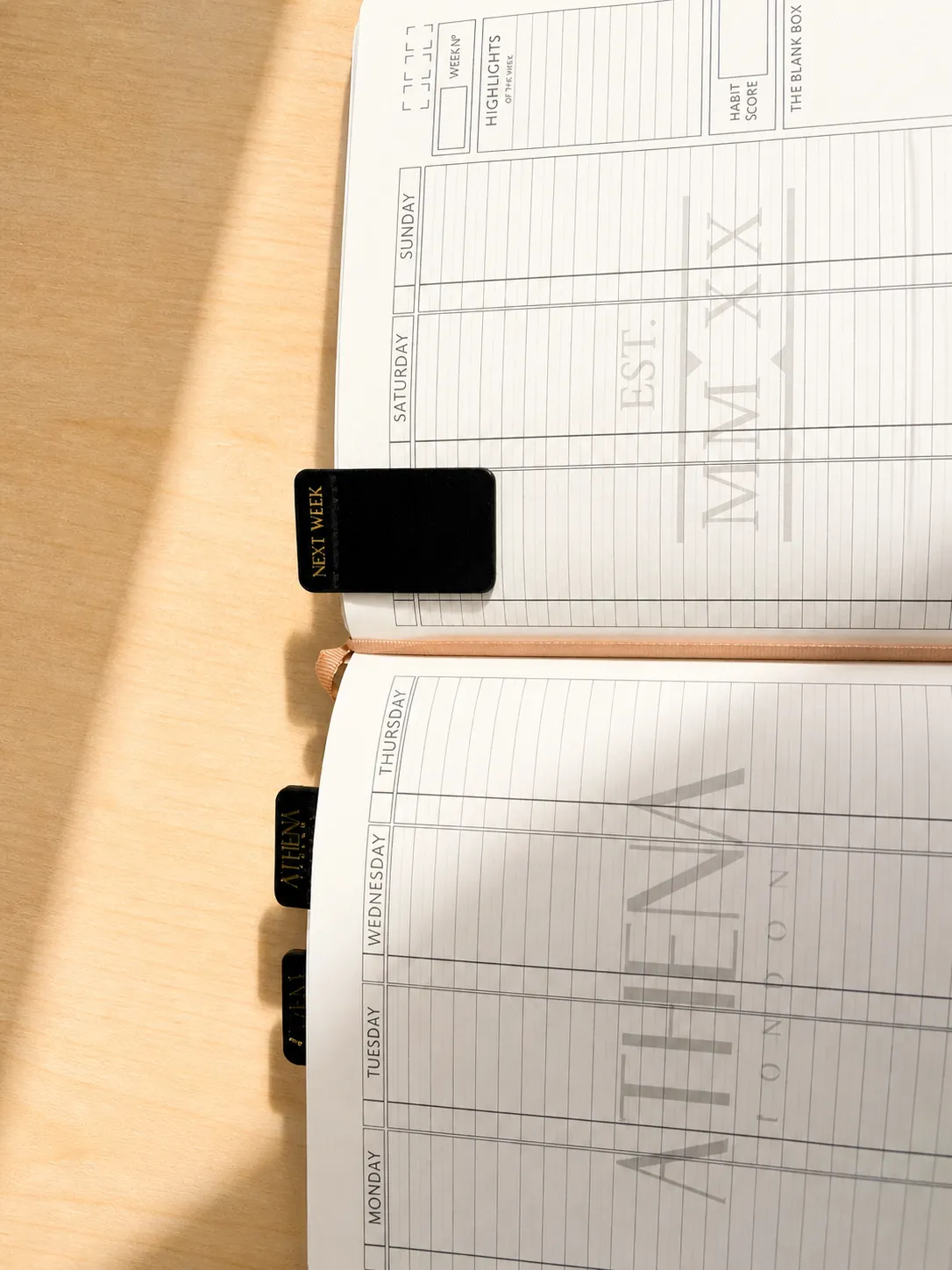 Open planner layout