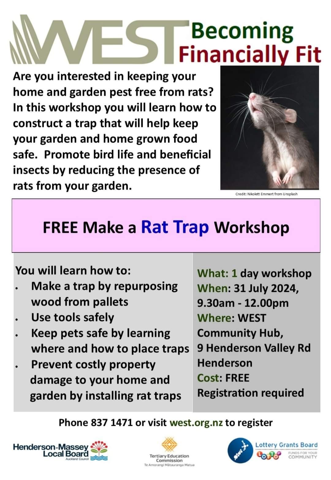 Wak A Rat Workshop Poster