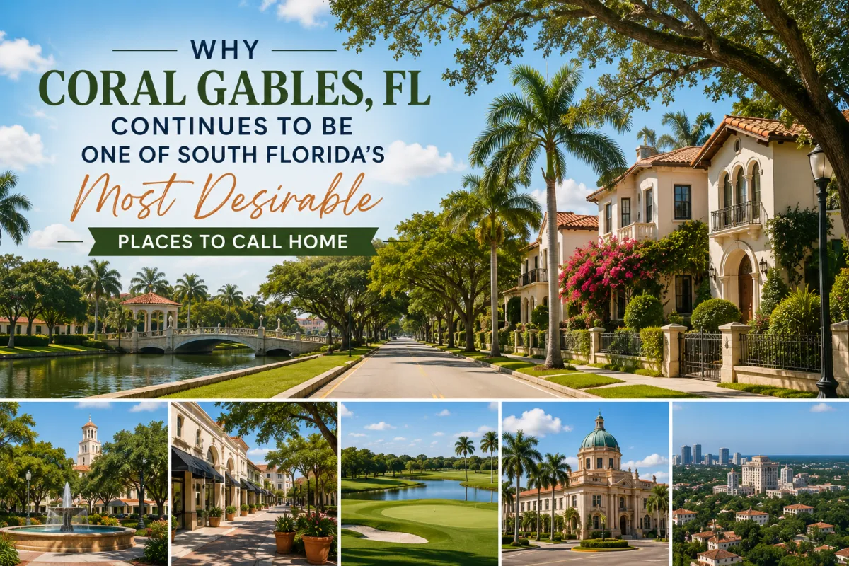 Elegant homes along a tree-lined street in Coral Gables, FL highlighting the local real estate market served by Real Estate Agent Claudia San Roman.