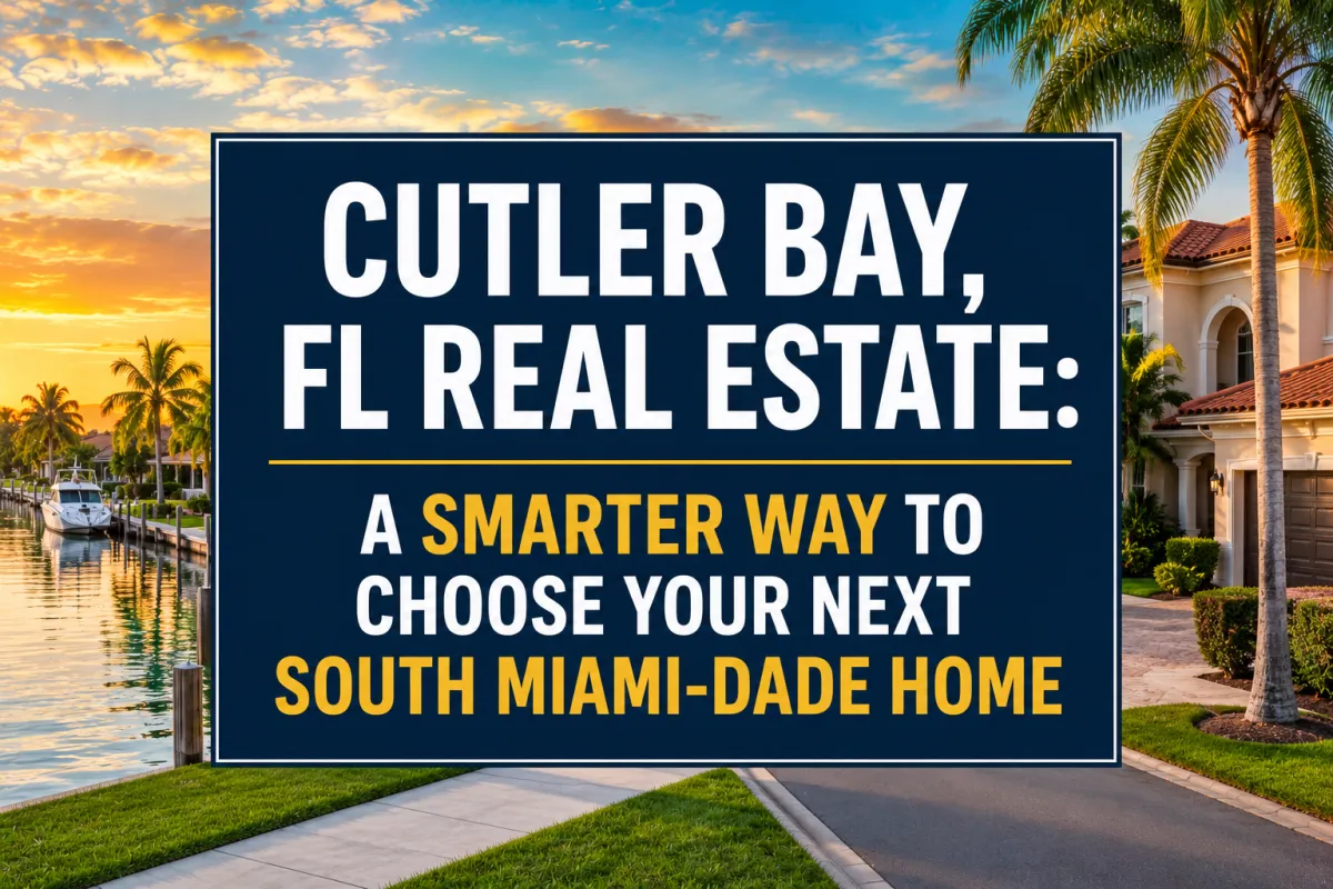 Cutler Bay FL real estate guide for choosing a South Miami-Dade home
