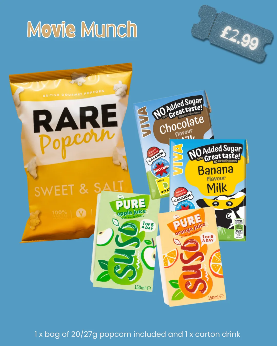 Movie Munch refreshments bundle for Cinema Club