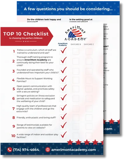 childcare comparison checklist