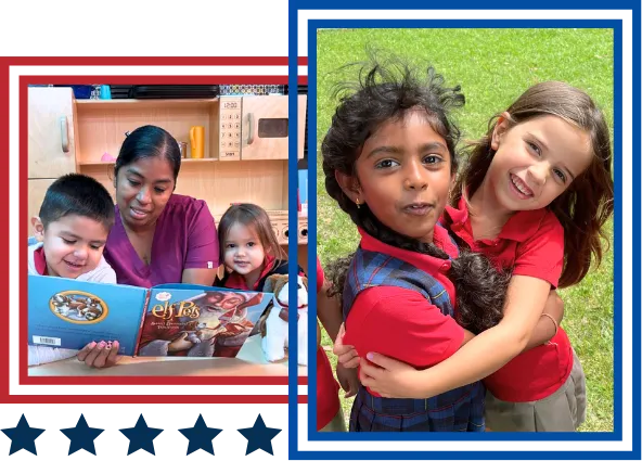 Children playing in childcare facility