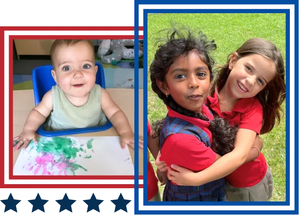 Children playing in childcare facility