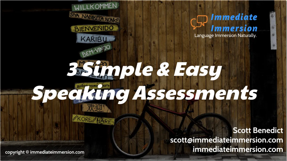 Speaking Assessments Webinar