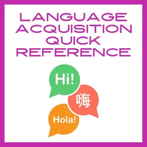 Language Acquisition Quick Reference