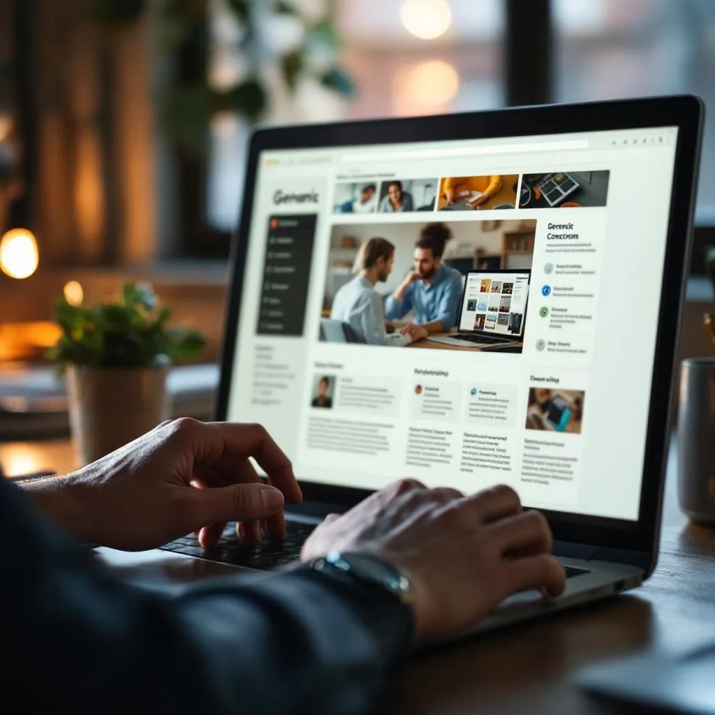 modern trades business website layout