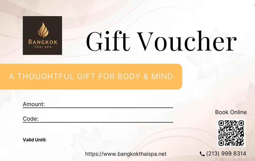 gift voucher card for massage and wellness treatments