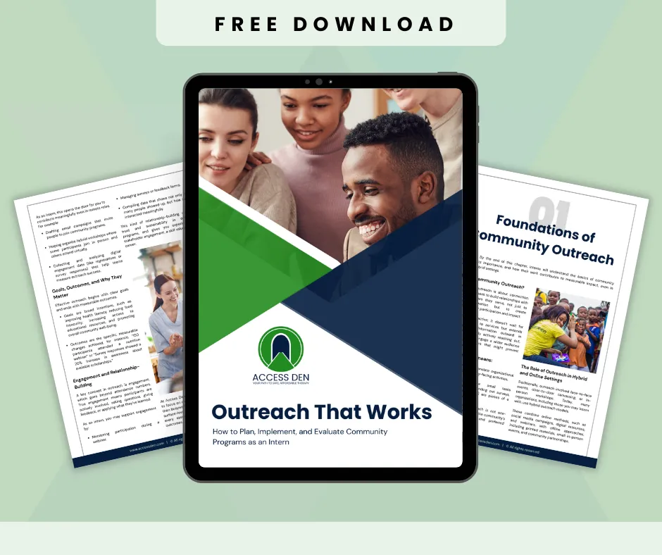 A free digital resource helping interns plan and evaluate effective outreach programs.