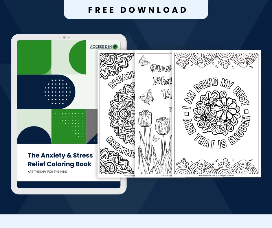 A free digital resource that helps reduce anxiety and stress through creative coloring.
